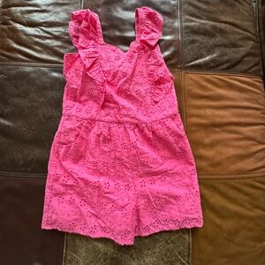 Janie and Jack Vibrant Pink Romper